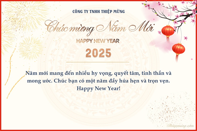 Hình ảnh thiệp chúc Tết, Năm mới 2025 đẹp miễn phí