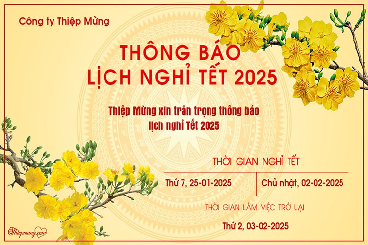 Tạo banner thông báo nghỉ Tết 2025 online miễn phí