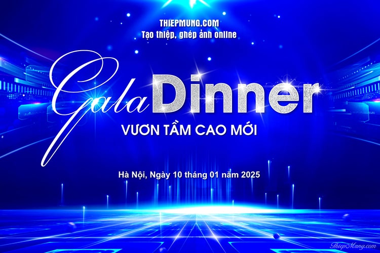 Tạo backdrop Gala Dinner trực tuyến hiện đại và sang trọng