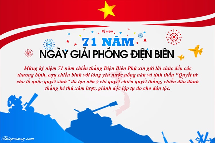 Tạo thiệp kỷ niệm 71 năm Chiến thắng Điện Biên Phủ