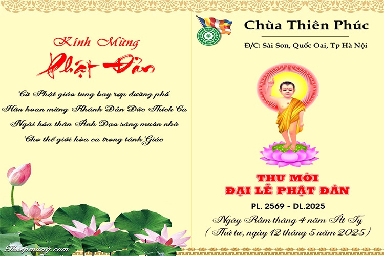 Tạo banner, thiệp thông báo lễ Phật Đản trực tuyến