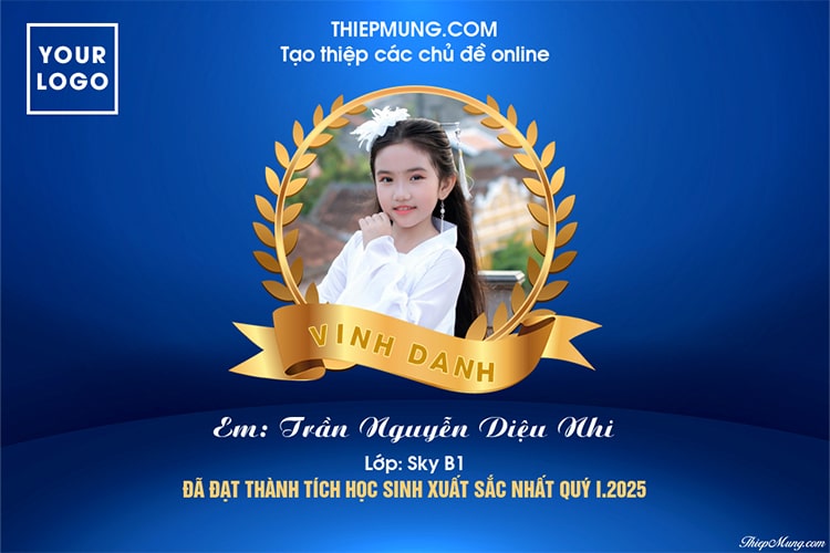 Tạo khung vinh danh học sinh xuất sắc dành cho trường học