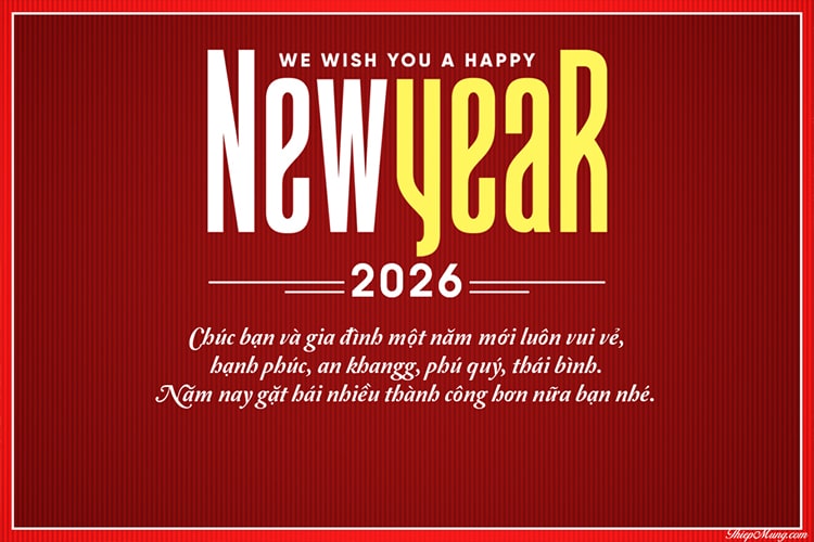 Tạo thiệp chúc mừng năm mới 2026