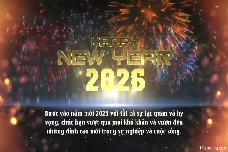 Tạo và tải video chúc mừng năm mới 2026 pháo hoa lung linh nhất