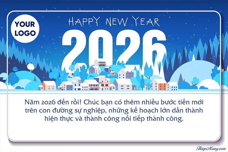 Tạo thiệp chúc mừng năm mới 2026 cho công ty, khách hàng