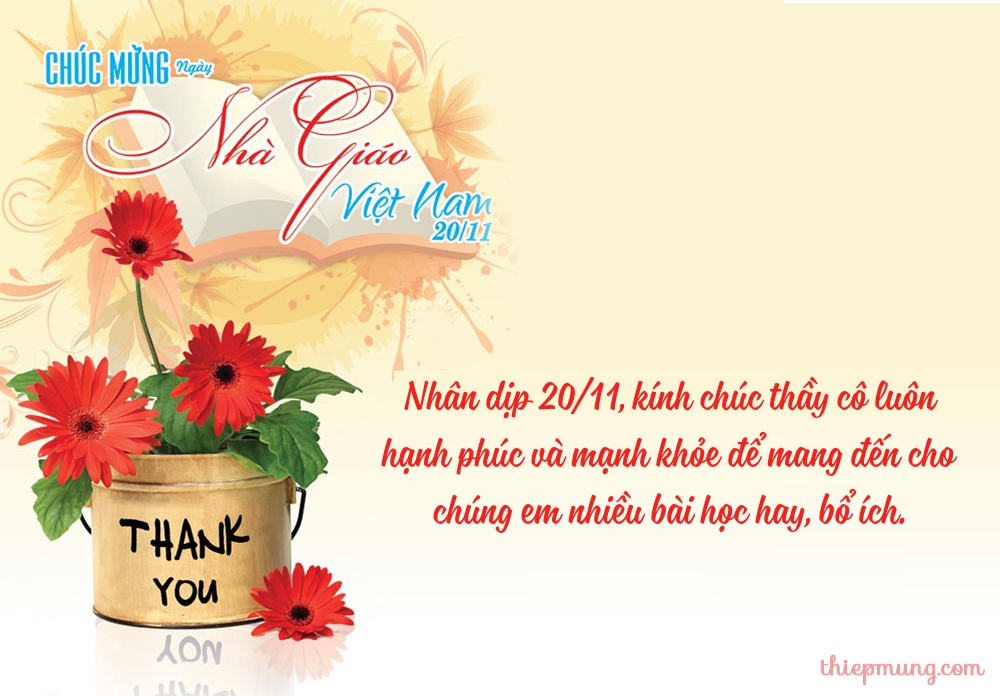 Ghi lời chúc lên thiệp 20-11 online